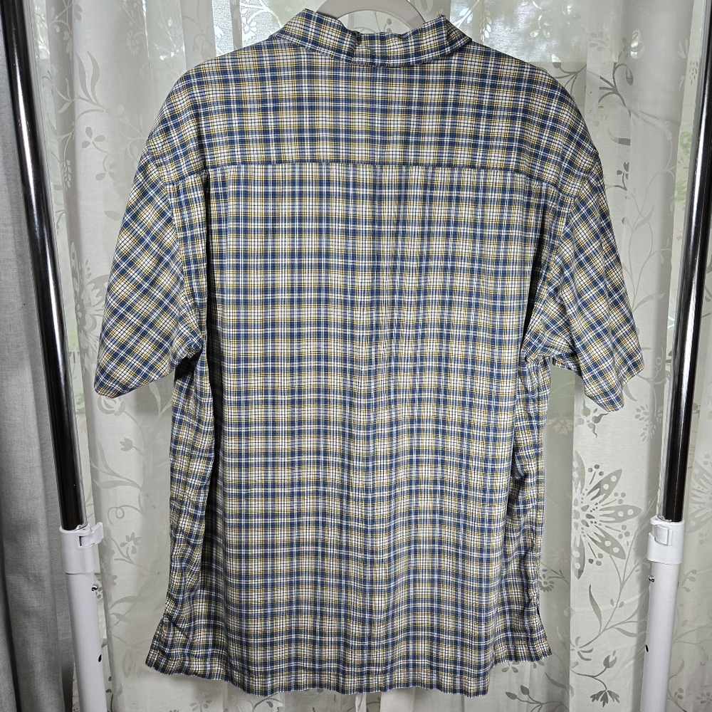 Structure‎ Plaid Short Sleeve Button Up Men’s Large 90s Y2K Plaid Button-Up - Picture 5 of 9